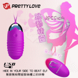 PRETTY LOVE 派蒂菈‧Jessica 跳動精靈﹝USB充電+強勁變頻+靜音防水+兩種操作遙控﹞螺紋版【保固6個月】*