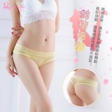 《AIMEI GIAREN》純情暗號！薄透方塊圖樣柔紗T字褲﹝黃﹞