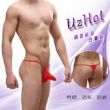 【UzHot 凸哈社】細帶誘惑前激凸囊袋丁字褲﹝紅﹞