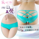 《AIMEI GIAREN》心機美臀！後雙交叉細帶冰絲鏤空中腰三角褲﹝綠﹞